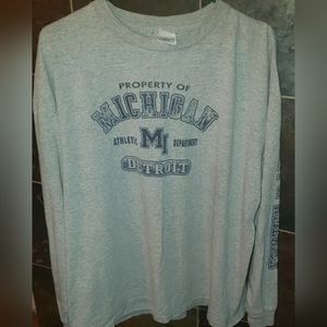 Vintage Property of Michigan Football Long Sleeve Size XL Gray